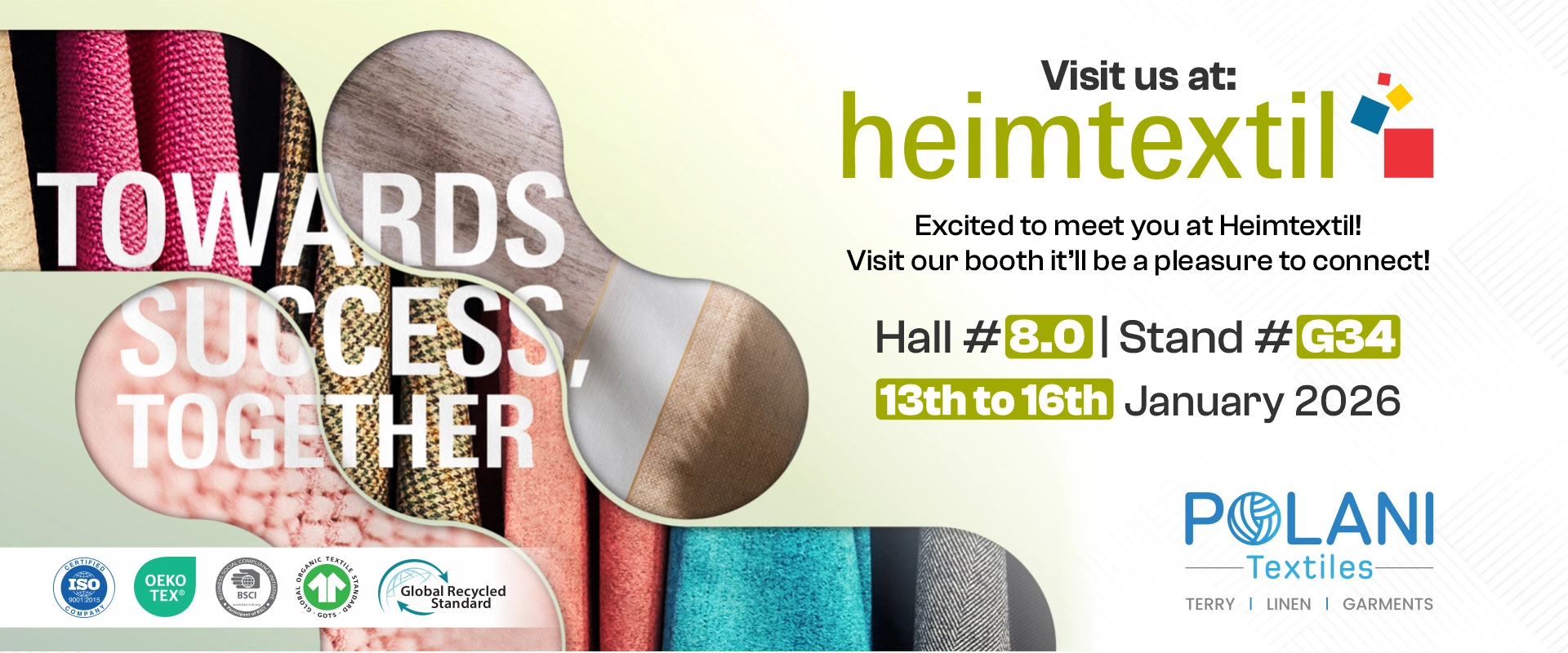 Polani Textiles Heimtextil 2026 invitation